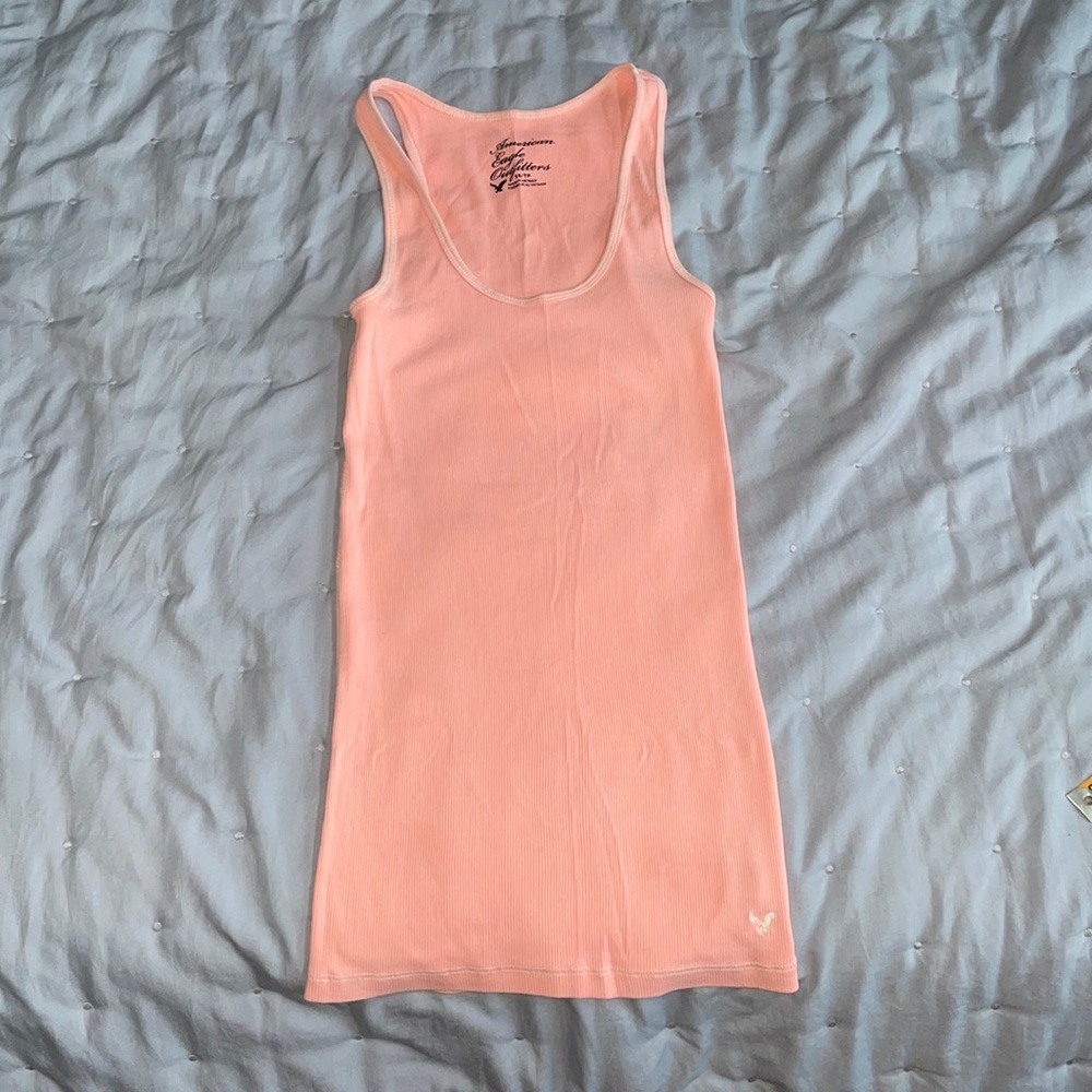 Neon light pink/salmon tank top AEO